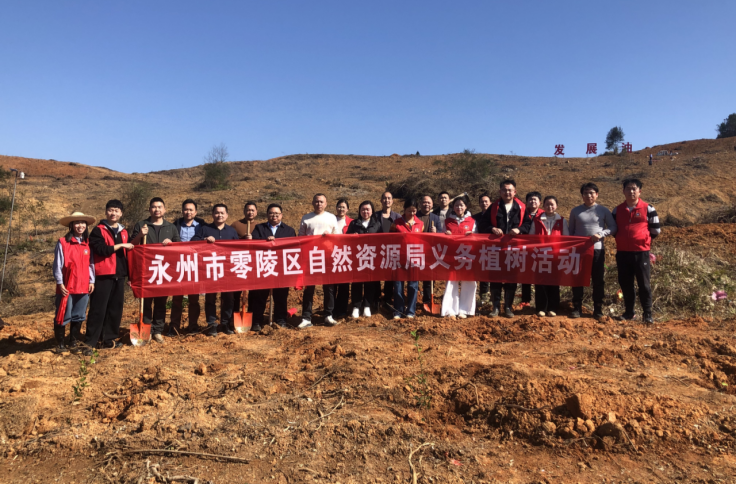 零陵区自然资源局开展2026年义务植树活动