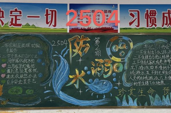 永州一中朝阳学校开展“珍爱生命 预防溺水”主题黑板报评比活动